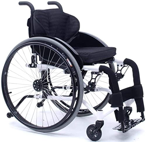 ZCYXQR Silla de Ruedas ergonómica para Deportes y Ocio Silla de Ruedas Life de aleación de Aluminio Rueda de radios de Color Silla de Ruedas Manual Plegable Ligera (portátil al Aire Libre)