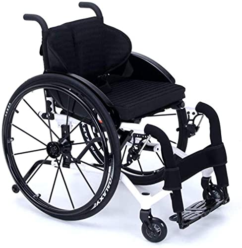ZCYXQR Silla de Ruedas ergonómica para Deportes y Ocio Silla de Ruedas Life de aleación de Aluminio Rueda de radios de Color Silla de Ruedas Manual Plegable Ligera (portátil al Aire Libre)