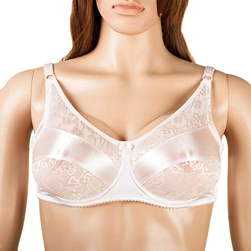 ZCZLOVE Sujetador de bolsillo especial para pechos de silicona, pechos de silicona, prótesis de pecho, pechos de silicona con forma de pecho, sujetador Crossdressing Blanco 38