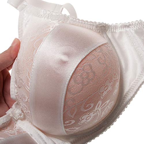 ZCZLOVE Sujetador de bolsillo especial para pechos de silicona, pechos de silicona, prótesis de pecho, pechos de silicona con forma de pecho, sujetador Crossdressing Blanco 38