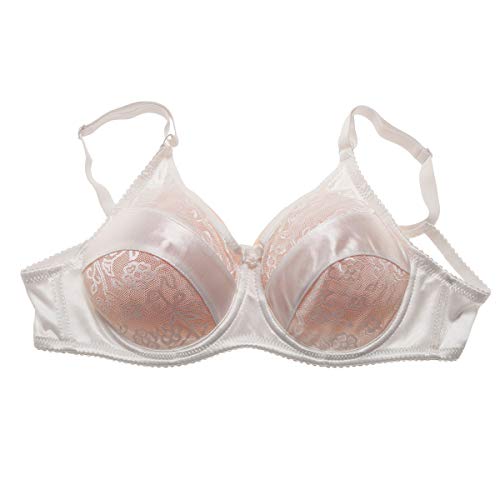 ZCZLOVE Sujetador de bolsillo especial para pechos de silicona, pechos de silicona, prótesis de pecho, pechos de silicona con forma de pecho, sujetador Crossdressing Blanco 38