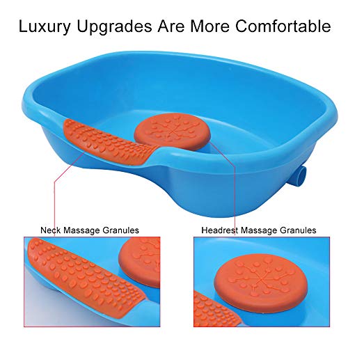 Zdcdy Lavabo de Champú en La Cama, Lavacabezas Bandejas Lavar con Tubería de Agua para Pacientes de Edad Avanzada y Mujeres Embarazadas, con Partículas de Masaje para Cabeza y Cuello