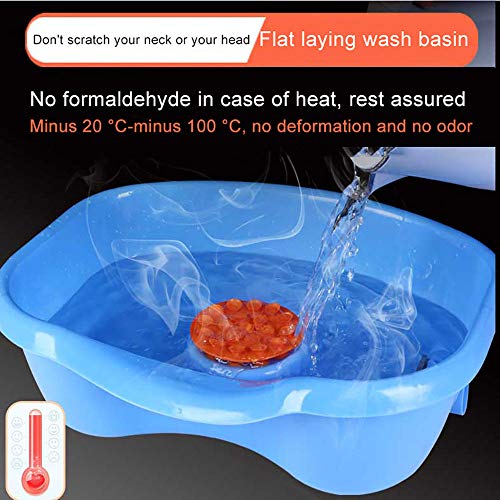 Zdcdy Lavabo de Champú en La Cama, Lavacabezas Bandejas Lavar con Tubería de Agua para Pacientes de Edad Avanzada y Mujeres Embarazadas, con Partículas de Masaje para Cabeza y Cuello
