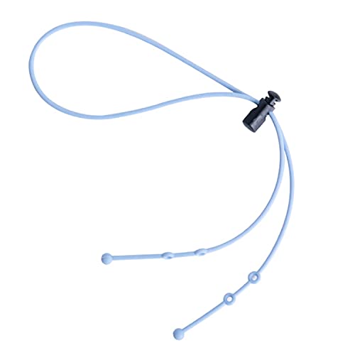 Zeayebsr 6 piezas de cordón ajustable para gafas, Protector Orejas Salvaorejas para Mascarillas, Extensor Mascarillas Orejas de Silicona con Adaptador Ajustable, Soporte para orejeras unisex (Azul)