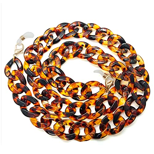 Zeayebsr Cordones para gafas de perlas de colores, Colgante de Doble Uso para Llevar la Mascarilla o las Gafas Cordón Cuelga Mascarillas Collar para Mascarilla o Gafas con Doble Enganche（Ámbar）