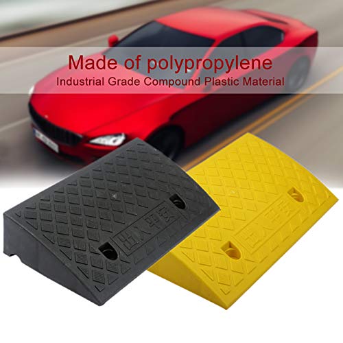ZECAN Rampas De Goma Portátiles para Bordillos, Almohadilla para Pendientes De Automóvil De Alta Resistencia, Cinturón De Carretera De Plástico De Movilidad Liviana (Negro)