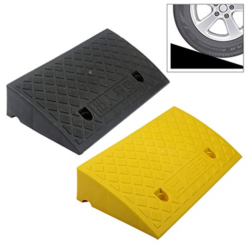 ZECAN Rampas De Goma Portátiles para Bordillos, Almohadilla para Pendientes De Automóvil De Alta Resistencia, Cinturón De Carretera De Plástico De Movilidad Liviana (Negro)