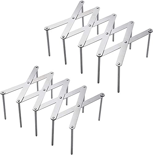ZEEREE 2 piezas Soporte para Tapas, Organizador de Olla Soporte Bandejas, multifunción soporte para tapa de ollas, organizador de utensilios de cocina para la preparación de Spareribs o Asados