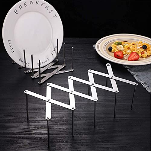 ZEEREE 2 piezas Soporte para Tapas, Organizador de Olla Soporte Bandejas, multifunción soporte para tapa de ollas, organizador de utensilios de cocina para la preparación de Spareribs o Asados
