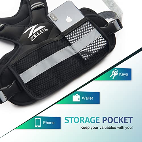 ZELUS Chaleco de Peso Ajustable 4.5KG/9KG/14.5KG Chaleco Lastrado para Entrenamineto de Musculación Chaleco con Pesos con 6 Bolsas de Arena de Hierro para Hombres y Mujeres (1.8-4.5kg)