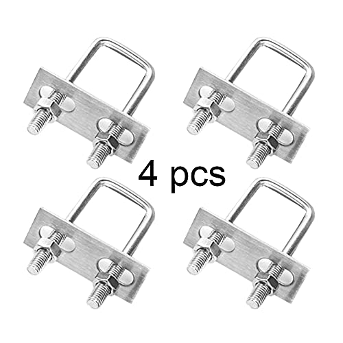 Zhenyuding Tornillos en U 4 Piezas Pernos Acero Inoxidable U M6 Tornillos en U Cuadrados U-Pernos Tornillo Forma U Rosca Pernos UCuadrados Pernos en U Cuadrados para Coches Industriales