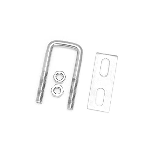 Zhenyuding Tornillos en U 4 Piezas Pernos Acero Inoxidable U M6 Tornillos en U Cuadrados U-Pernos Tornillo Forma U Rosca Pernos UCuadrados Pernos en U Cuadrados para Coches Industriales