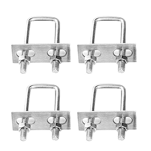 Zhenyuding Tornillos en U 4 Piezas Pernos Acero Inoxidable U M6 Tornillos en U Cuadrados U-Pernos Tornillo Forma U Rosca Pernos UCuadrados Pernos en U Cuadrados para Coches Industriales