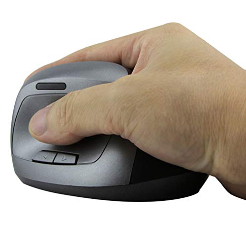 ZHHAOXINPA Portátil Ratón Ergonómico Vertical óptico Ratón 2.4ghz Ratón USB con Cable Previene La Enfermedad del Ratón Y El Codo De Tenista (síndrome Rsi) Incl Multifuncional, Black