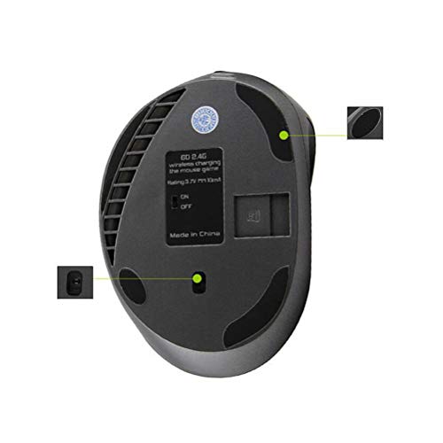 ZHHAOXINPA Portátil Ratón Ergonómico Vertical óptico Ratón 2.4ghz Ratón USB con Cable Previene La Enfermedad del Ratón Y El Codo De Tenista (síndrome Rsi) Incl Multifuncional, Black
