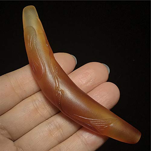 ZHIBO Cuernos de grúa doble de ágata antigua dZi colgante de colección