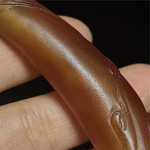 ZHIBO Cuernos de grúa doble de ágata antigua dZi colgante de colección