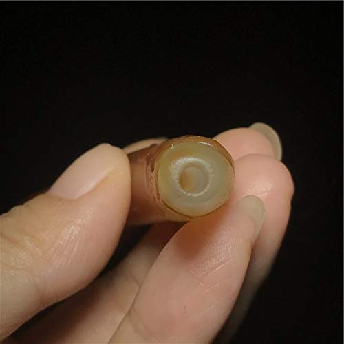 ZHIBO Cuernos de grúa doble de ágata antigua dZi colgante de colección