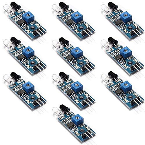 ZHITING 10 PCS Módulo de Sensor de evitación de obstáculos infrarrojo IR de para Arduino Smart Car Robot de 3 Hilos
