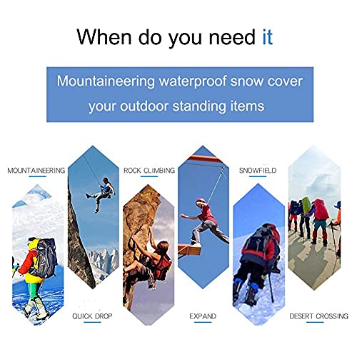 Zhongtou Polainas para Hombre, Impermeables, cálidas, para Mujer, Ligeras, para Senderismo en la Nieve, Polainas para piernas para Caminar, Raquetas de Nieve, Caza, Escalada y Correr (Negro)