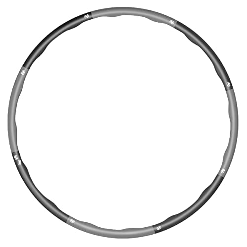 ZIMAIC Hula Hoop Fitness, Deportivo Hula Hoop, con 8 Secciones Fácil Aro de Hula de Fitness Desmontable, Hula Hoop Adultos Fitness, Ajustable de Tamaño, Adecuado para Entrenamiento y Aeróbicos