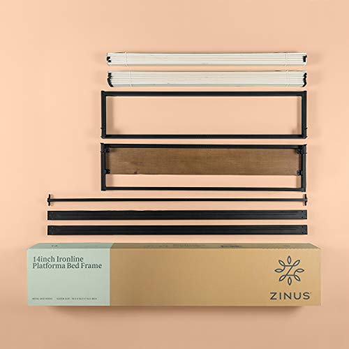 Zinus Cama de plataforma sin cabecero Suzanne de 35,6 cm, Base para colchón, Sin necesidad de usar un somier, Cama en caja, Fácil montaje, 90 x 190 cm