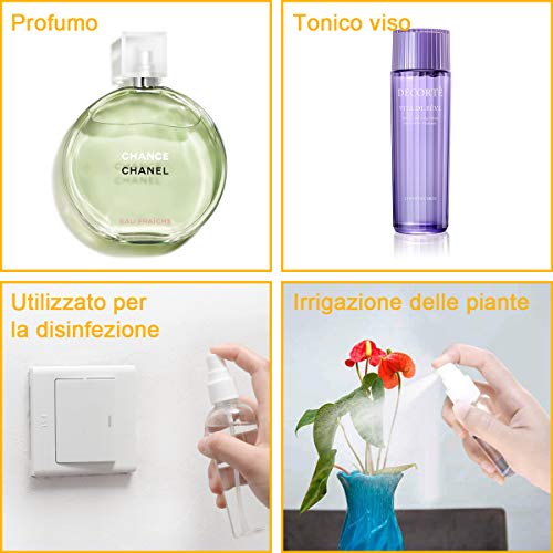 ZITFRI 8 Piezas Recipientes de Aerosol Vacíos de 100 ml, Botes Vacios para Rellenar Gel, Bote Dosificador, Botellas de Viaje para Cosméticos, Perfumes, Desinfectantes, Irrigación