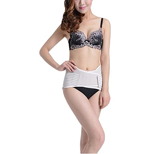 ZJCUNEUR Mujer posparto Apretado Zona parcurient Pelvic Crotch Cinturón Postparto cinturón Embarazada (Color : Blanco, Size : L)