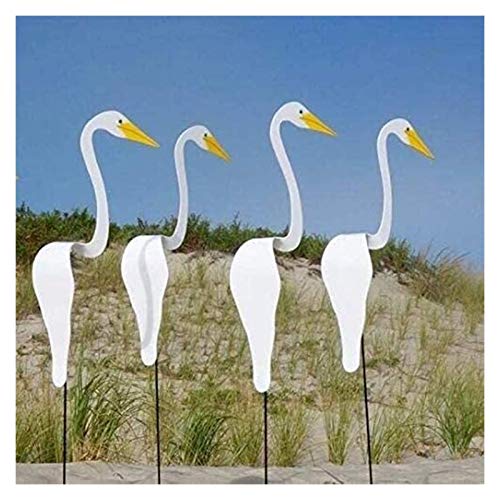 ZJLA Flamenco de vertebrados, caprichoso y dinámico pájaro que gira con la luz brisa del jardín, campanillas de viento de flamenco para decoración