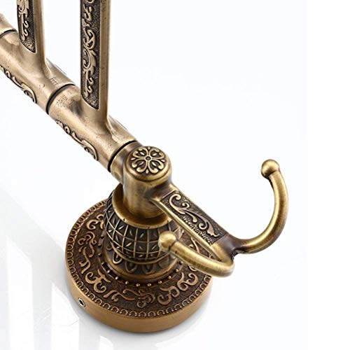 ZJN-JN de baño Toalla Soportes, Montado en la Pared de Toallas, basculante Barras de Toalla Titular de baño Cocina, con 3 Barras giratorias, Aluminio, 32cm x 30cm Almacenamiento de baño