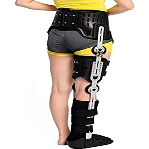 ZJWD Ortesis de Rodilla, Tobillo y pie, Cadera, Rodilla, Tobillo, pie, ortesis, Fractura de Pierna, ortesis de abducción de Cadera después de ROM, estabilizador de Pierna Ajustable,L,Left