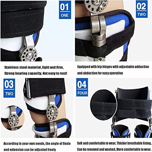 ZJWD Soporte de fijación para abducción de la articulación de la Cadera, dislocación de la articulación de la bisagra de fijación de la ortesis de abducción de la Cadera, Soporte Ajustable,L