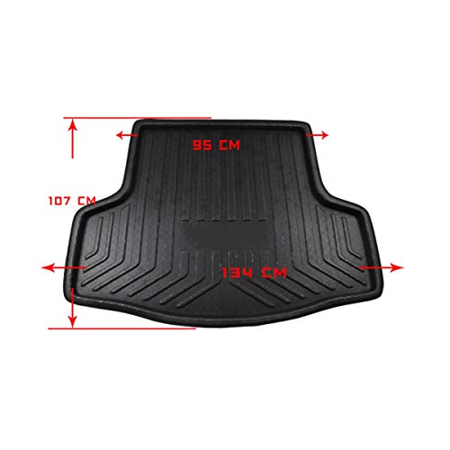 ZMJYH Cojín De Barro del Tronco, Colchoneta del Piso del Coche para Versa Almera Sunny Latio Sedan 2012-2018 Tronco Trasero Anti-Mud Cover
