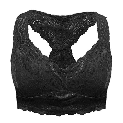 ZODOF Sujetador Mujer 6PC Tallas Grandes Chaleco Cultivo Lencería Sexy Cuello en V Ropa Interior(S,Negro, Blanco, Rosa, Vino, Azul, Gris)