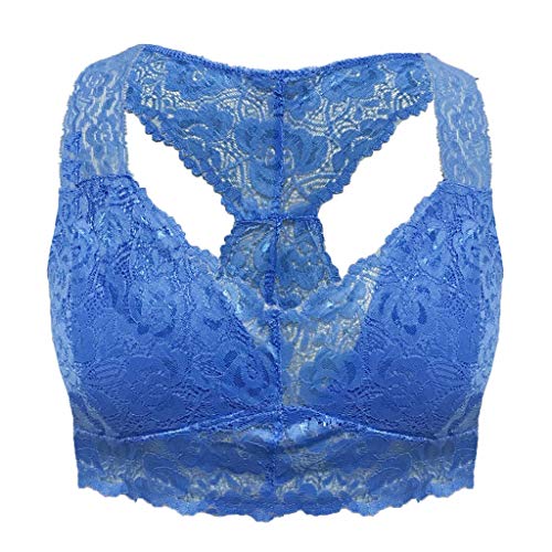 ZODOF Sujetador Mujer 6PC Tallas Grandes Chaleco Cultivo Lencería Sexy Cuello en V Ropa Interior(S,Negro, Blanco, Rosa, Vino, Azul, Gris)