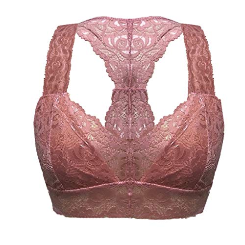 ZODOF Sujetador Mujer 6PC Tallas Grandes Chaleco Cultivo Lencería Sexy Cuello en V Ropa Interior(S,Negro, Blanco, Rosa, Vino, Azul, Gris)