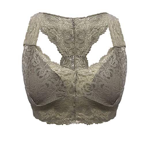ZODOF Sujetador Mujer 6PC Tallas Grandes Chaleco Cultivo Lencería Sexy Cuello en V Ropa Interior(S,Negro, Blanco, Rosa, Vino, Azul, Gris)