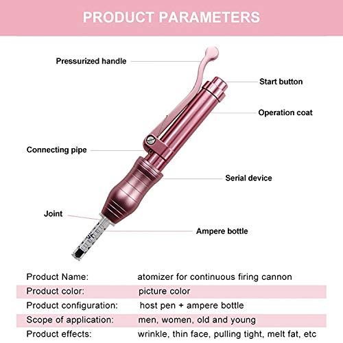 ZPEN Pluma De Inyección De Ácido Hialurónico, Pistola De Mesoterapia Sin Aguja, Atomizador De Jeringa para Lifting De Labios Hialurónico, Antiarrugas, 0,3 Ml