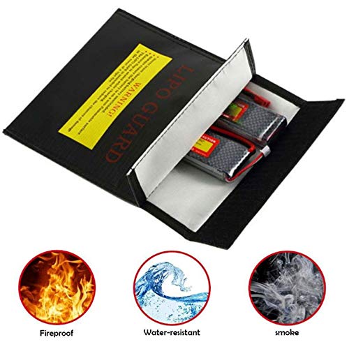 ZRWLZT Bolsas de Documentos IgníFugas Bolsas Documentos Seguridad Bolsa de Almacenamiento Ignífuga Proteger Objetos de Valor, para Documentos de Pasaporte Dinero, Joyas Bateríasm (Negro)