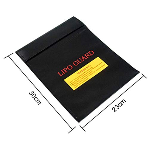 ZRWLZT Bolsas de Documentos IgníFugas Bolsas Documentos Seguridad Bolsa de Almacenamiento Ignífuga Proteger Objetos de Valor, para Documentos de Pasaporte Dinero, Joyas Bateríasm (Negro)