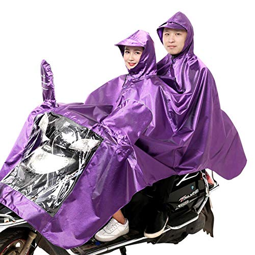 ZSMLB Cubierta sombrilla Motocicleta eléctrica Universal, Doble Bici/Motocicleta/Bicicleta eléctrica/Scooter Ciclismo Chaqueta Poncho Impermeable Capa, Poncho Que Puede ser Utilizado por Dos Personas
