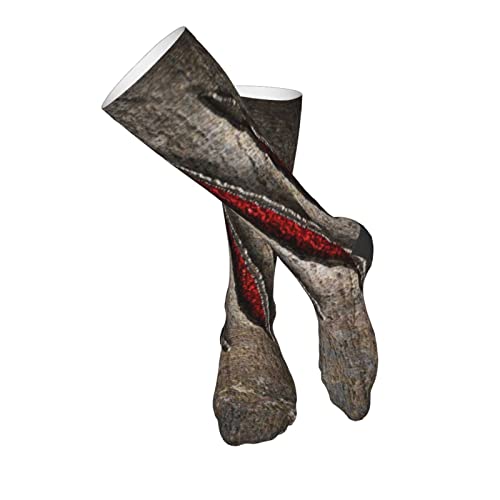 zsst Calcetines para las mujeres y los hombres de la cicatriz de la rodilla calcetines casuales de la tripulación