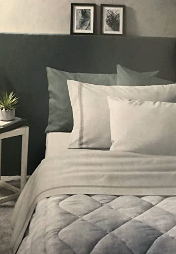 ZUCCHI - Juego de cama de franela "NELSON" col. G1 gris