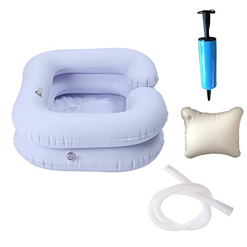 Zunbo Lavacabezas inflable con champú, para personas mayores, lesionadas y discapacitadas.