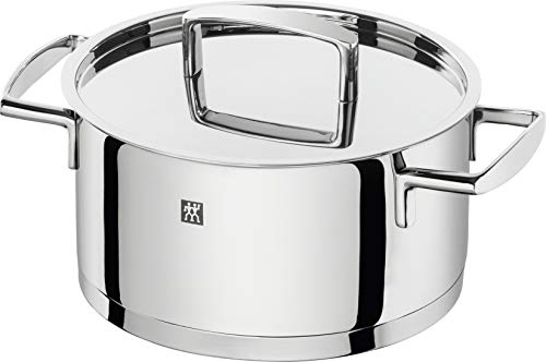 ZWILLING Batería de Cocina de 5 Piezas, 4 Tapas, Apto para Inducción, Acero Inoxidable, Passion
