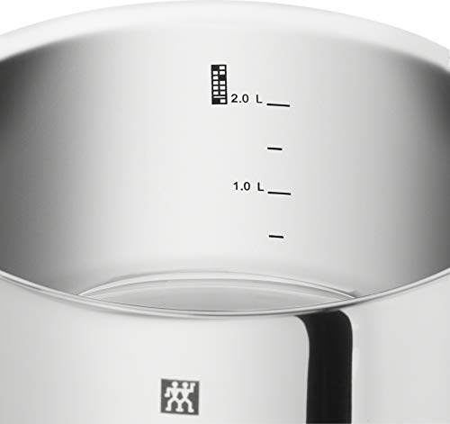 ZWILLING Batería de Cocina de 5 Piezas, 4 Tapas, Apto para Inducción, Acero Inoxidable, Passion