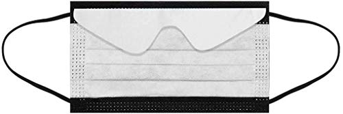 Zwinkle 30/50/100Pcs Advantageprotección Facial Negro de Una Sola Vez para Personas con Gafas, Bandanas Faciales Antivaho para Usuarios de Gafas, para Personas Que Usan Gafas (30, Negro)