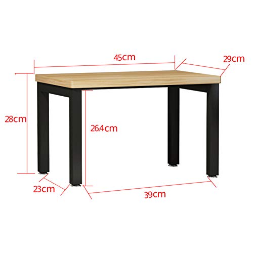 ZXCC Sencillo Cocina Estantería Microondas Encimera, Acero Almacenamiento Madera Estantes Utilidad Soportes Organizador Multiuso Especia Contador Gabinete Metálico Marco-b-Negro 2-Niveles