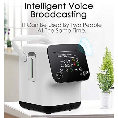 ZXLIFE@@ Concentrador De Oxígeno Portátil, 1-6l / Min Ajustable, Fácil De Transportar Y Operar, Control con Un Botón, Función De Atomización