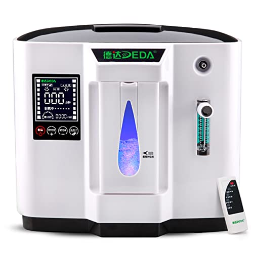 ZYYH Concentrador de oxígeno portátil, máquina de oxígeno Ajustable de Flujo de 1-6L / min, generador de oxígeno atomizado para la pureza doméstica y de Alta Potencia, función de Tiempo